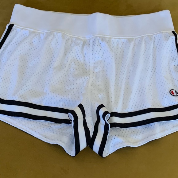 NWOT Champion White Mesh Notch Side Short | L Large - Picture 3 of 16